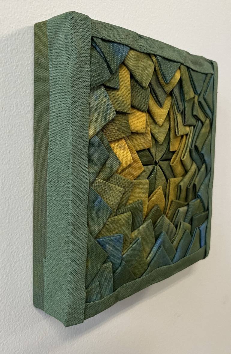 Original Abstract Geometric Mixed Media by Heather Baumbach