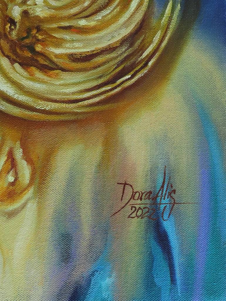 Original Figurative Portrait Painting by Dora Alis Mera Velasco