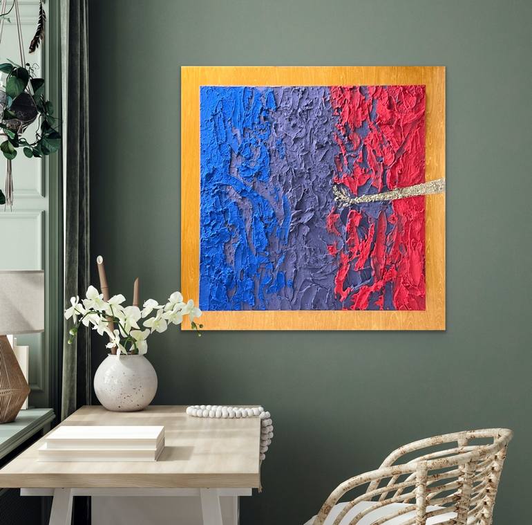 Original Abstract Political Painting by Michael Mercier
