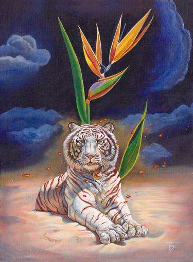 Original Surrealism Animal Painting by Tassy S