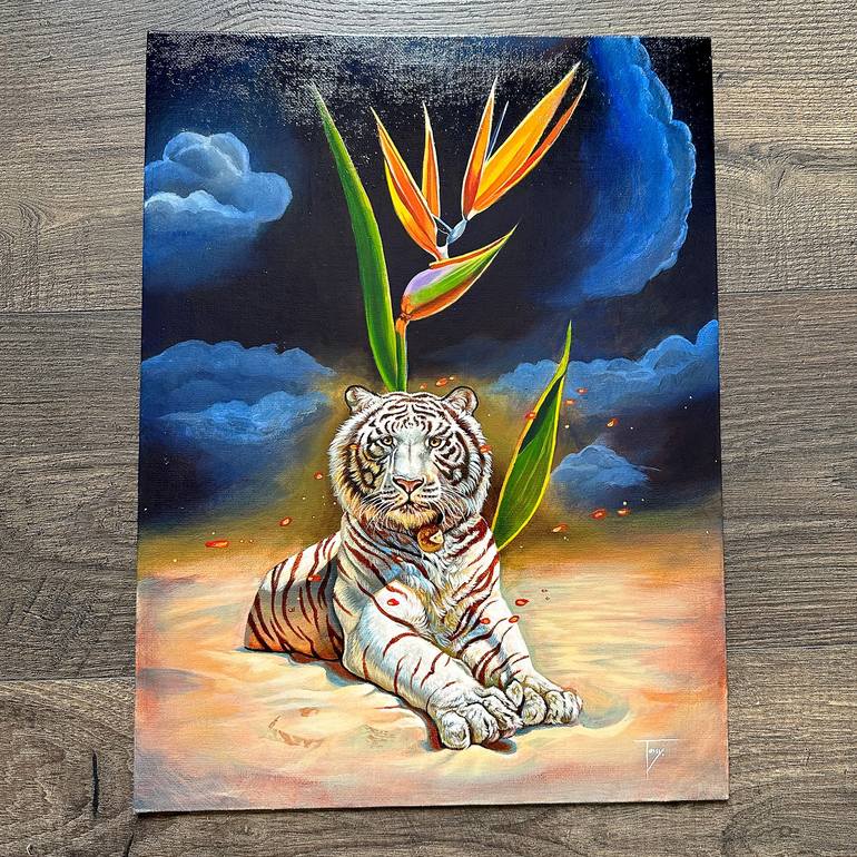 Original Surrealism Animal Painting by Tassy S