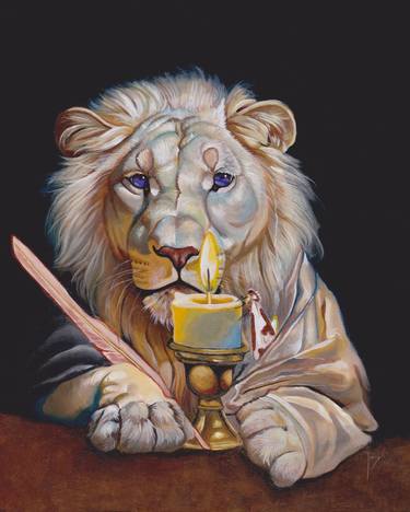 Original Surrealism Animal Painting by Tassy S