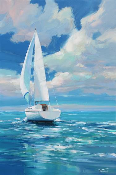 Print of Fine Art Sailboat Paintings by Yooshin Kim