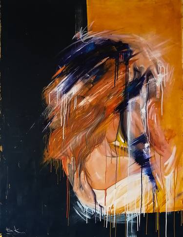 Original Abstract Expressionism People Paintings by Katsiaryna Budzko