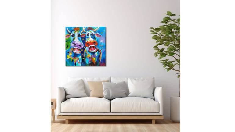 Original Abstract Animal Painting by Anastasia Tversky