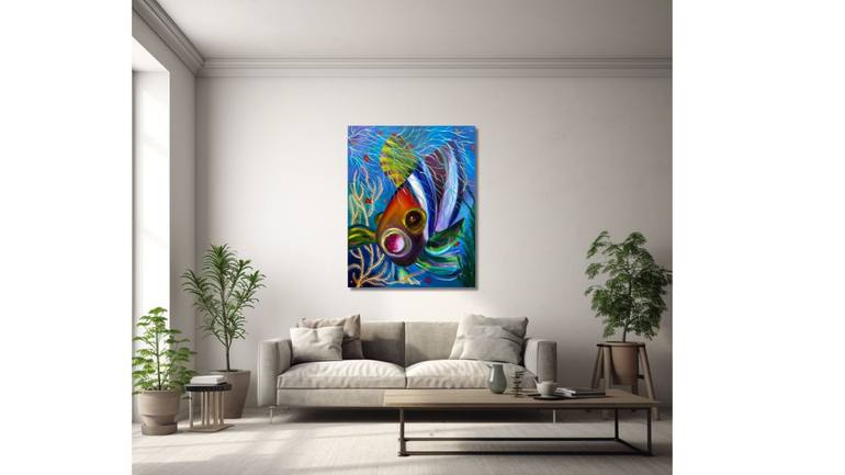 Original Abstract Expressionism Animal Painting by Anastasia Tversky