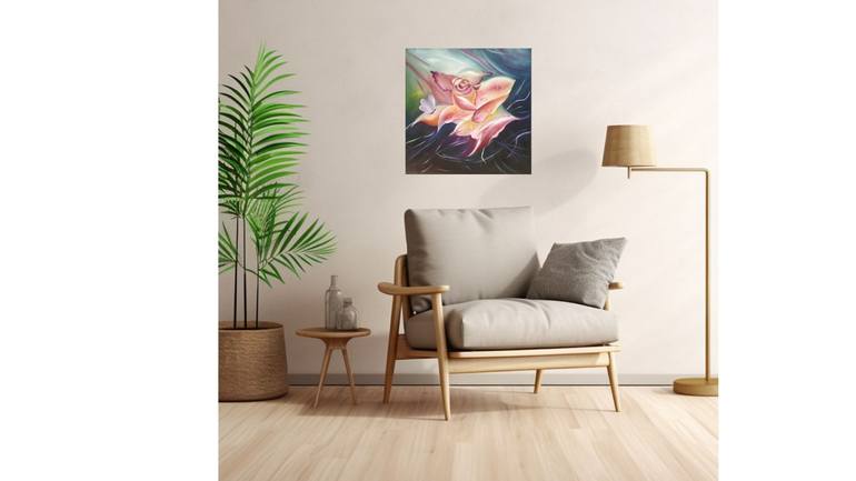 Original Surrealism Floral Painting by Anastasia Tversky