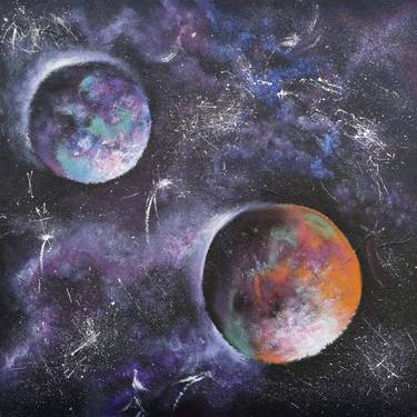 Original Outer Space Paintings by Anastasia Tversky