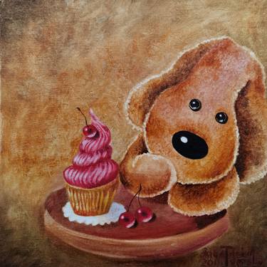 Puppy for Kid's room. Sweet Cupcake. thumb
