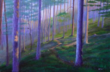 Saatchi Art Artist Eoghan OSuilleabhain; Paintings, “Autumn Forest Walk” #art