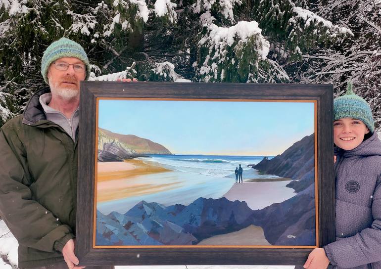 Original Realism Beach Painting by Eoghan OSuilleabhain