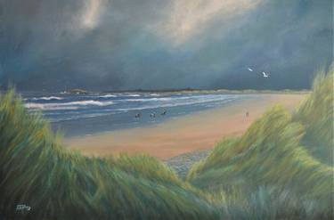 Print of Realism Beach Paintings by Eoghan OSuilleabhain