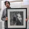 Gautam Bansal with the signed & framed art piece