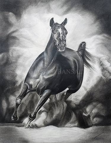 Original Conceptual Horse Drawings by Gautam Bansal