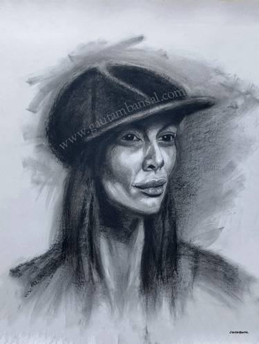 Original Portraiture Portrait Drawings by Gautam Bansal