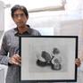 Gautam Bansal with the signed & framed art piece