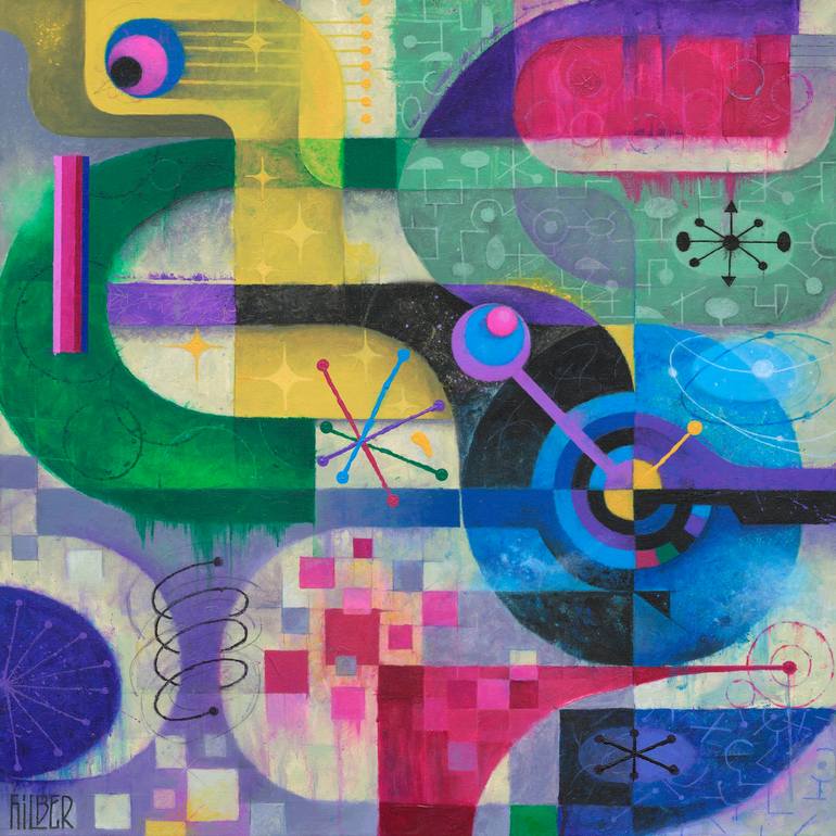 Original Abstract Painting by Hilber Nelson  Abstract Art on Canvas  Time Out
