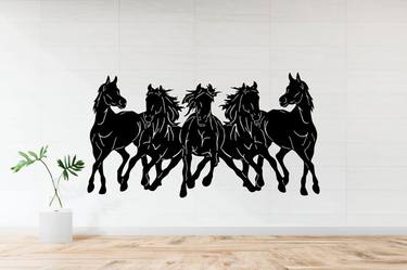 Running Horse | Wall Art Decor | Metal Horse Wall Art thumb