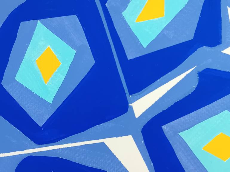 Original Modern Geometric Painting by malvina sauvage