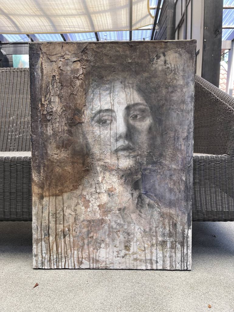 Original Figurative Time Mixed Media by Tonje Rebecca Rosenberg