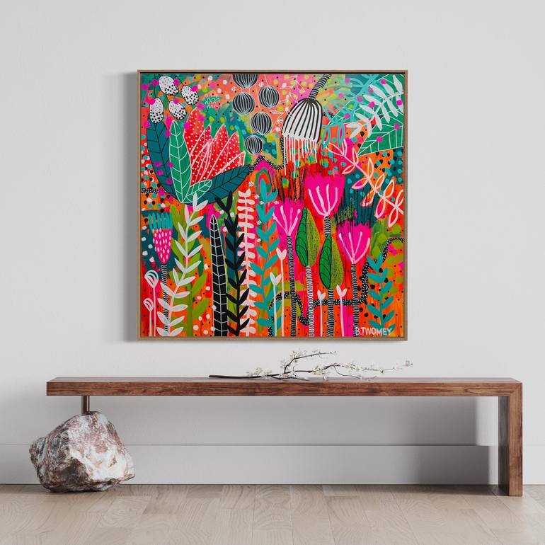 Original Abstract Botanic Painting by Bernadette Twomey