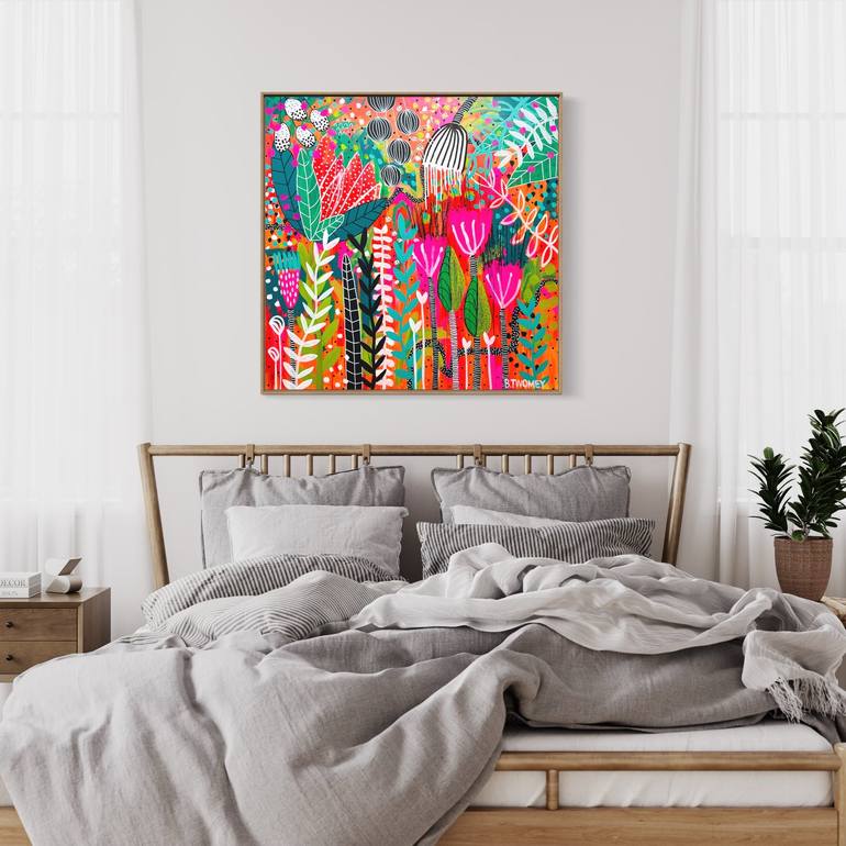 Original Abstract Botanic Painting by Bernadette Twomey