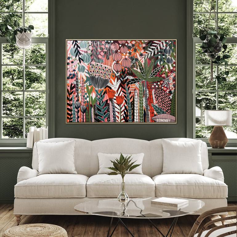 Original Abstract Floral Painting by Bernadette Twomey