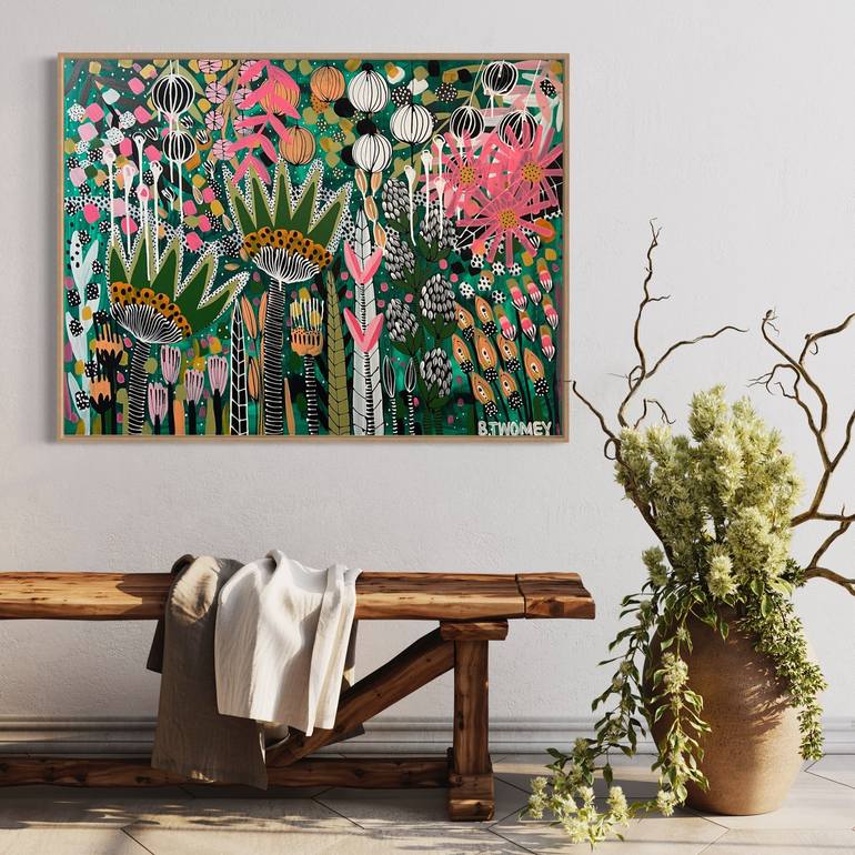 Original Abstract Botanic Painting by Bernadette Twomey