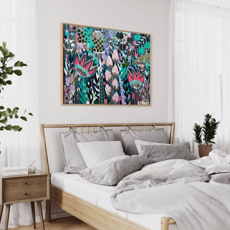 Original Abstract Botanic Painting by Bernadette Twomey