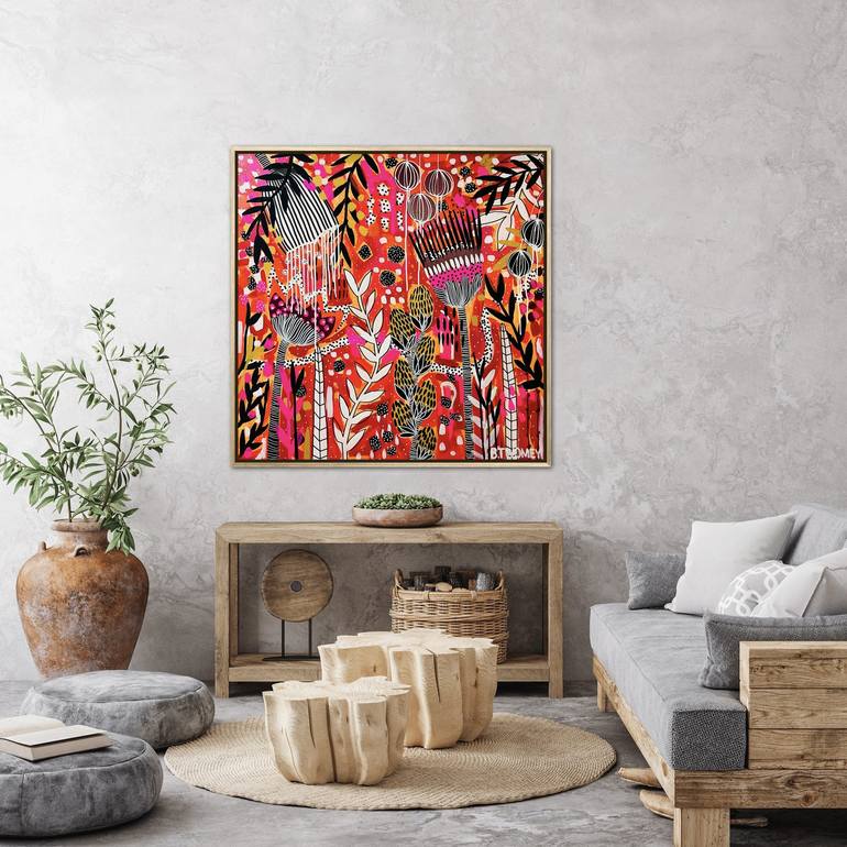 Original Abstract Botanic Painting by Bernadette Twomey