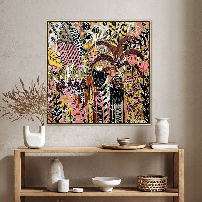 Original Abstract Botanic Painting by Bernadette Twomey