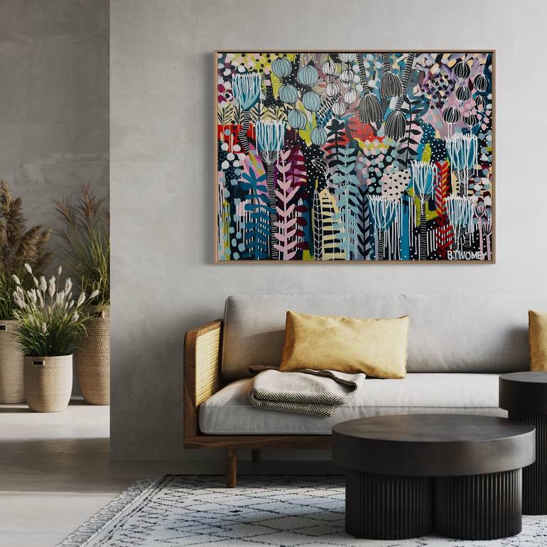 Original Abstract Botanic Painting by Bernadette Twomey