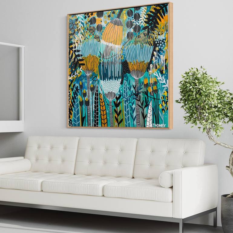 Original Abstract Botanic Painting by Bernadette Twomey