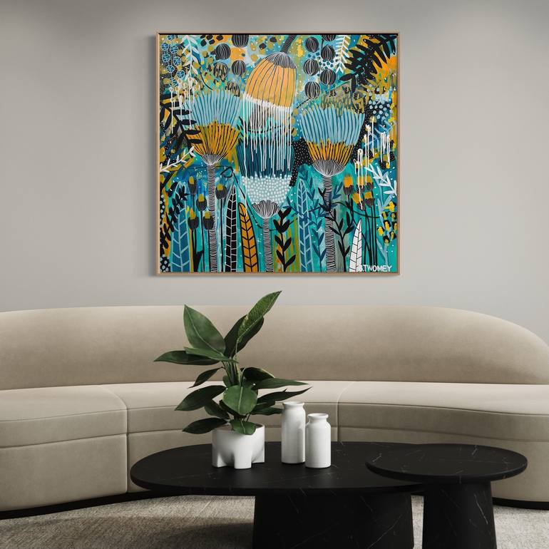 Original Abstract Botanic Painting by Bernadette Twomey