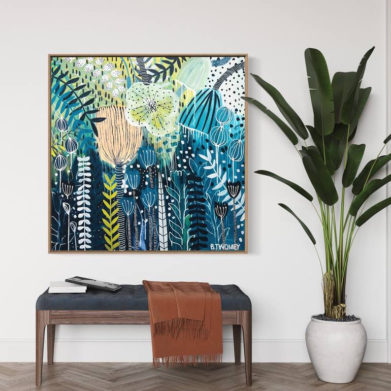 Original Abstract Botanic Painting by Bernadette Twomey