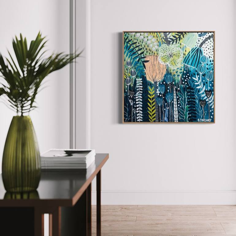 Original Abstract Botanic Painting by Bernadette Twomey