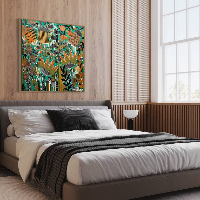 Original Abstract Botanic Painting by Bernadette Twomey