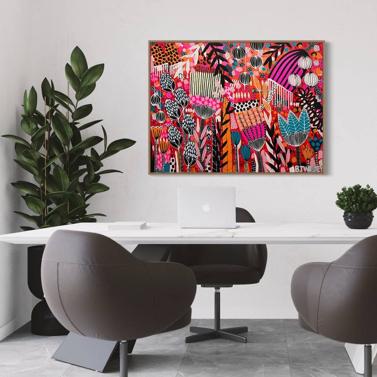 Original Abstract Botanic Painting by Bernadette Twomey