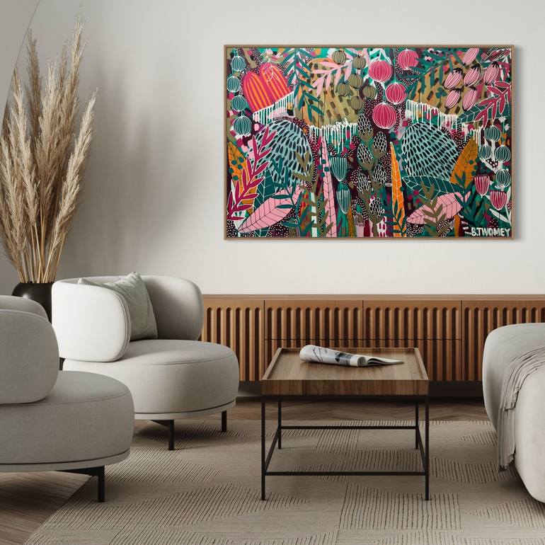 Original Abstract Botanic Painting by Bernadette Twomey