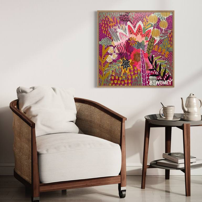 Original Abstract Botanic Painting by Bernadette Twomey