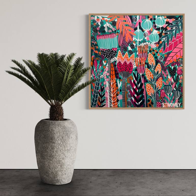 Original Abstract Botanic Painting by Bernadette Twomey