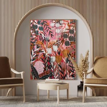 Original Abstract Botanic Painting by Bernadette Twomey