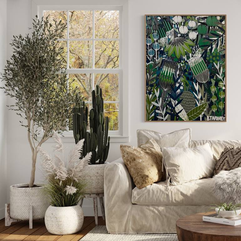 Original Abstract Botanic Painting by Bernadette Twomey