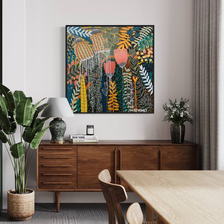 Original Abstract Botanic Painting by Bernadette Twomey