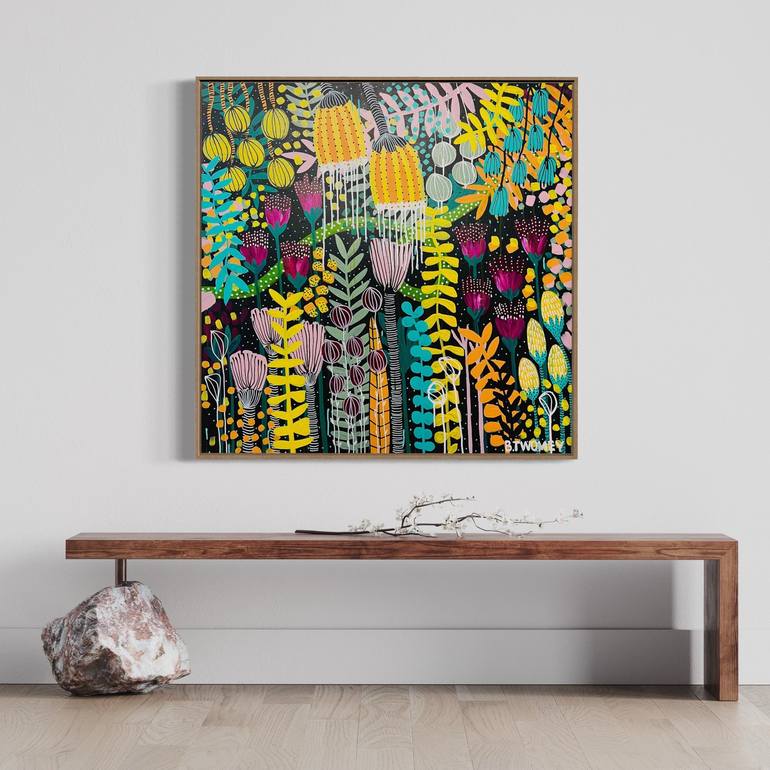 Original Abstract Botanic Painting by Bernadette Twomey