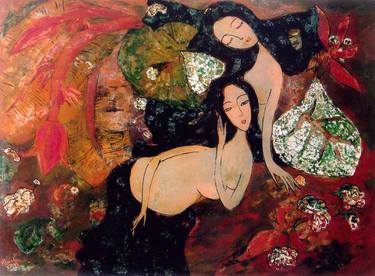 Print of Expressionism Nude Paintings by Phuong Pham