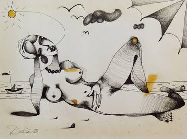 Print of Surrealism Nude Drawings by Dastid Miluka