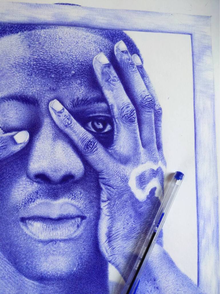 Original Portraiture People Drawing by Acheampong Seth