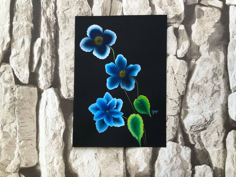 Blue Bouquet Art Card Blue Bouquet Art Card