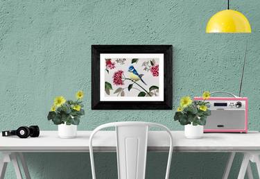 Original Art Deco Botanic Paintings by Navita Gujral